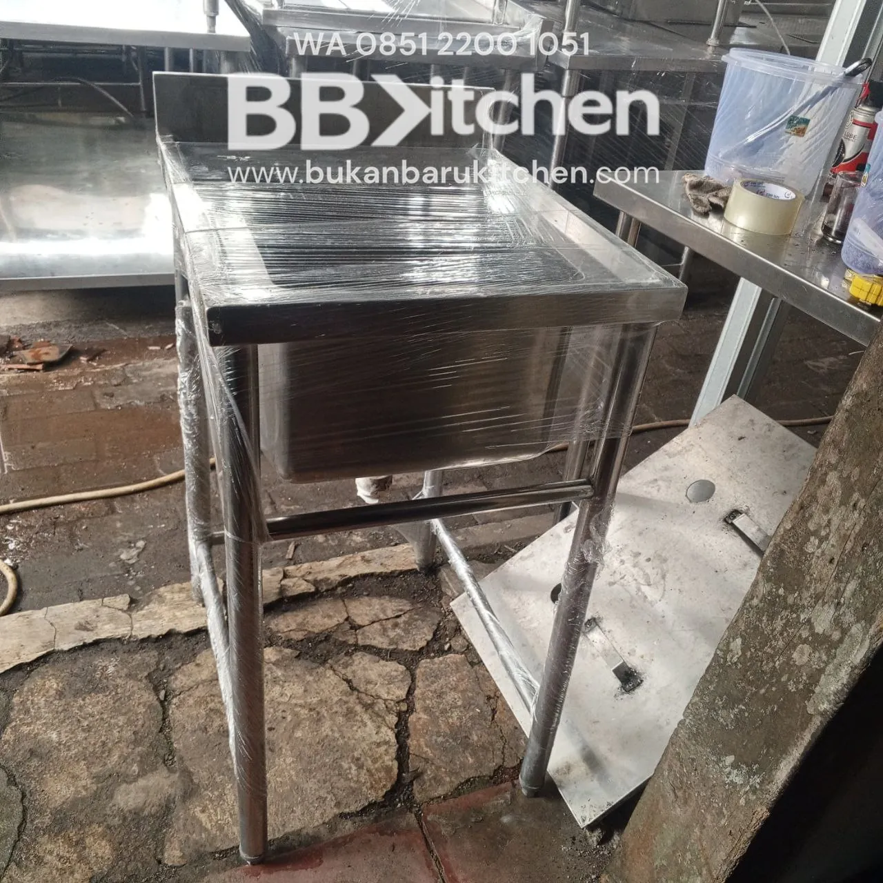 Sink Stainless Steel 1 Lobang Ukuran 50x60x85