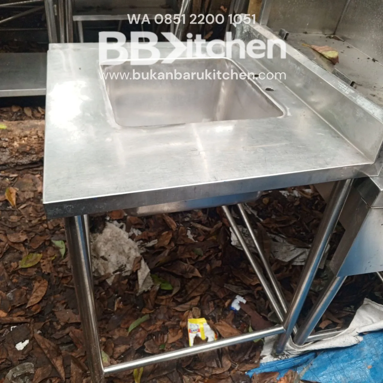 Sink Stainless Steel 1 Lobang Ukuran 84x70x82 - Image 3