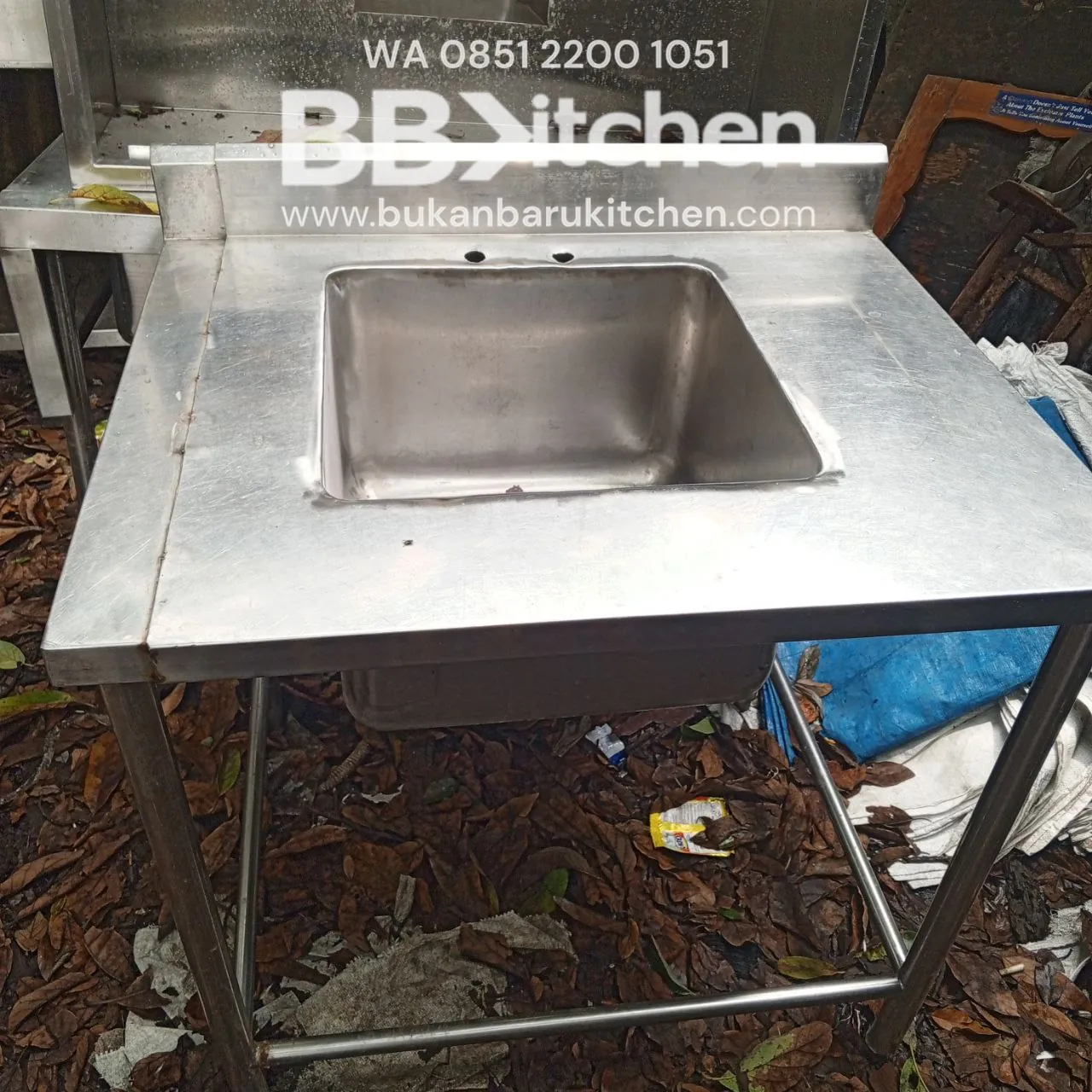 Sink Stainless Steel 1 Lobang Ukuran 84x70x82