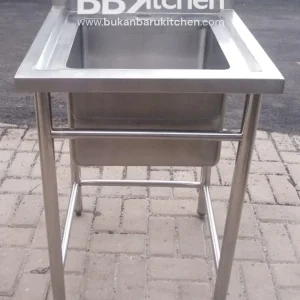 Sink Stainless Steel 1 Lobang Ukuran P 60 x L 60 x T 85 cm