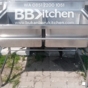 Sink Stainless Steel 2 Lobang P 120 x L 75 x T 85 cm