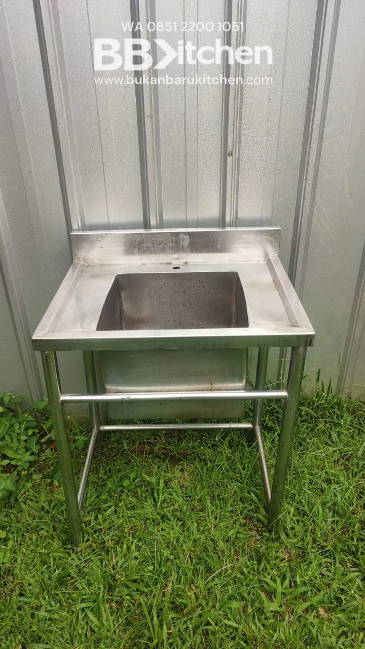 Sink Stainless Steel Single 70L dengan Lobang 40x40cm - Image 2
