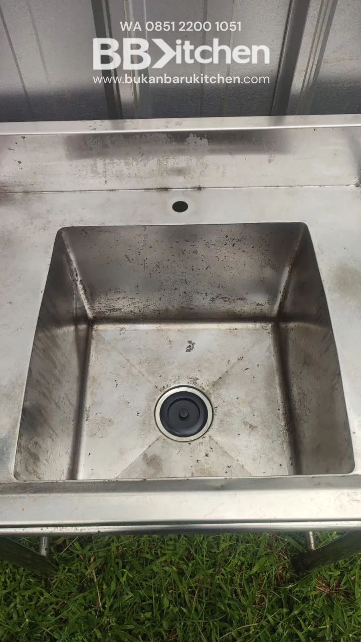 Sink Stainless Steel Single 70L dengan Lobang 40x40cm - Image 3