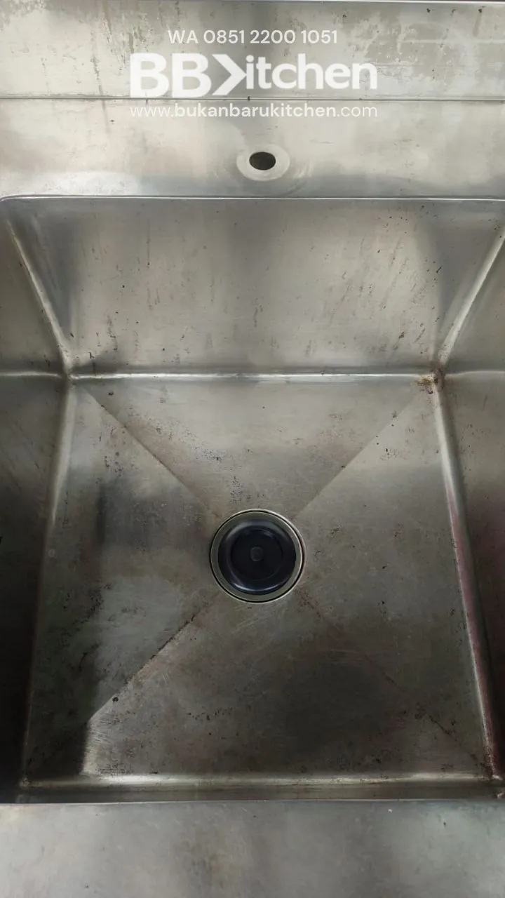 Sink Stainless Steel Single 70L dengan Lobang 40x40cm