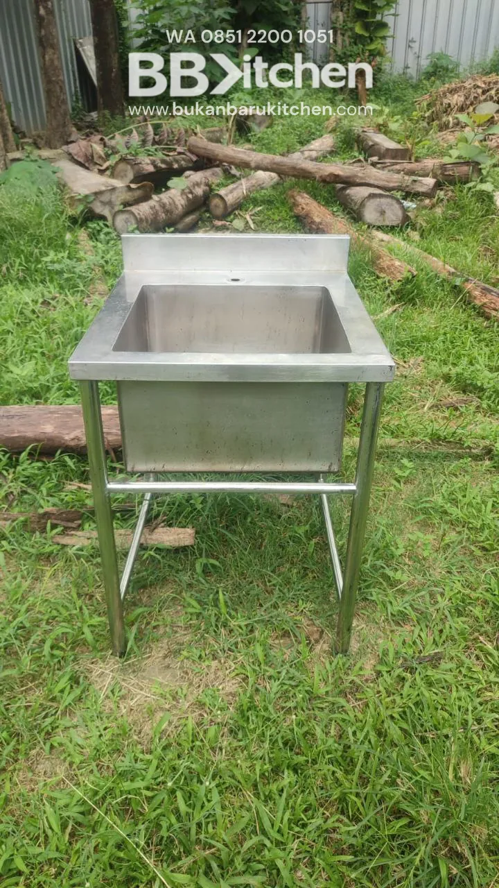 Sink Stainless Steel Single P 65L 50x50x30cm - Image 2