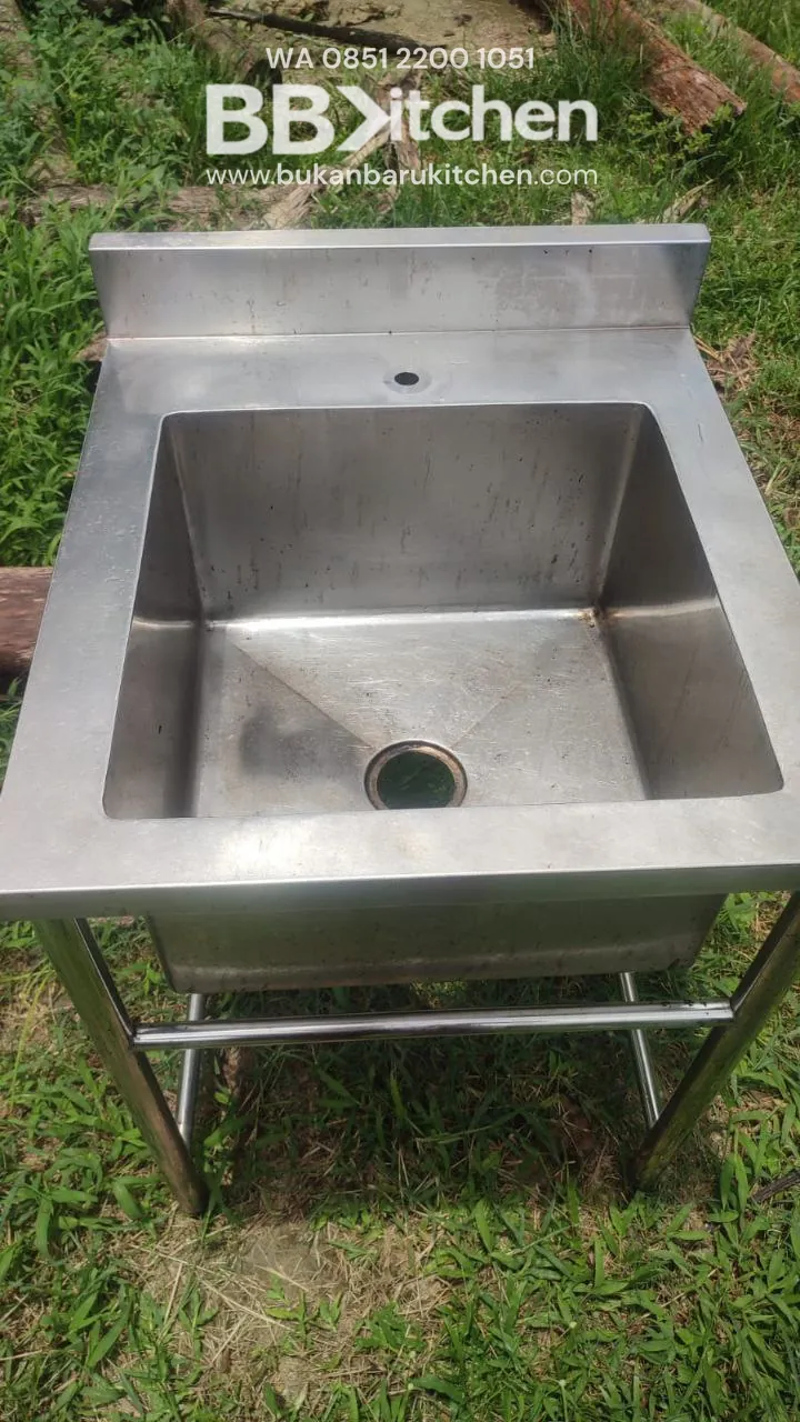 Sink Stainless Steel Single P 65L 50x50x30cm - Image 3