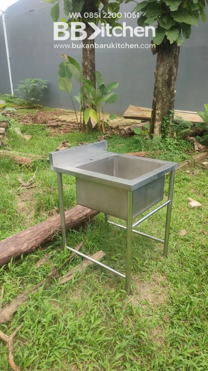Sink Stainless Steel Single P 65L 50x50x30cm - Image 4