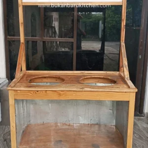 Stand Kayu Multifungsi untuk Jualan Seblak dan Baso Aci
