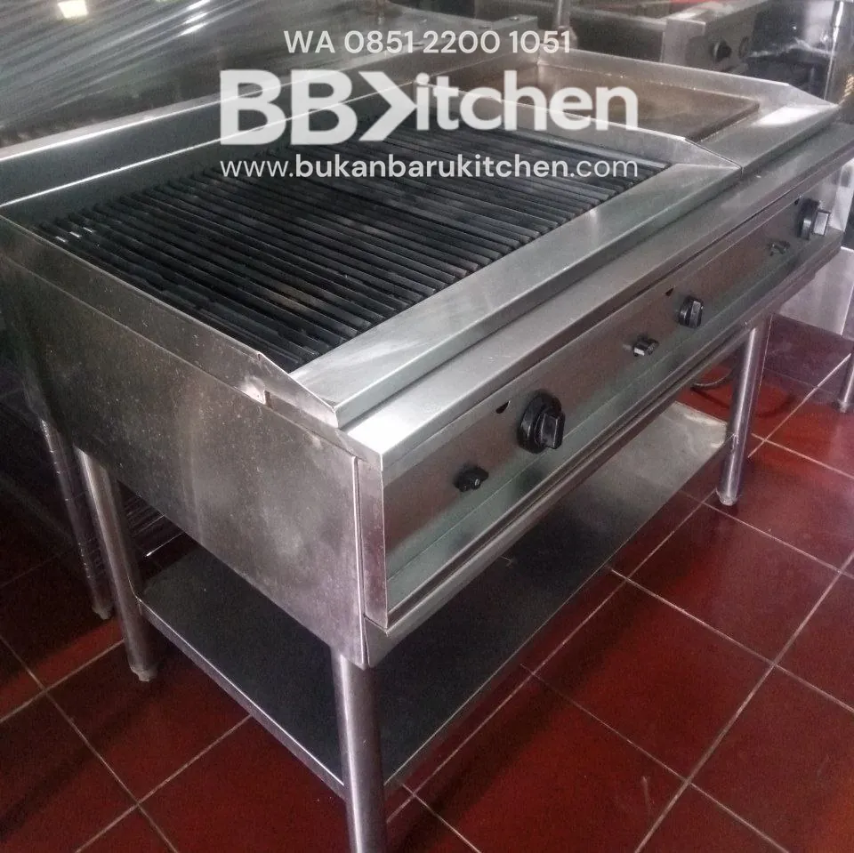Tepan Grill Kombinasi Batu Bara P 120 x L 75 x T 88 cm