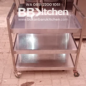 Troli Food 3 Susun Ukuran P 80 x L 53 x T 80 cm