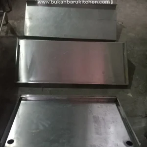 Wall Shelf P 100 x L 40 cm dan P 80 x L 50 cm - Set Stainless Steel