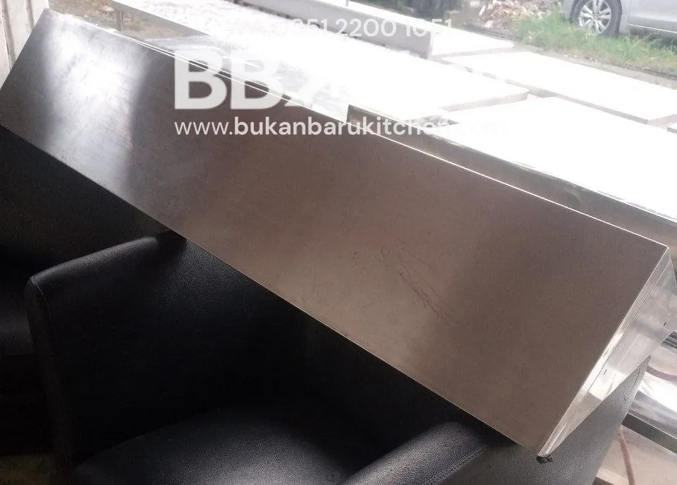 Wall Shelf P 177 x L 33 x T 34 cm - Rak Dinding Stainless Steel