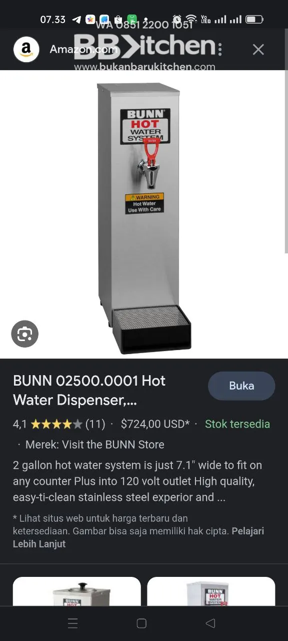 Bunn Hot Water Boiler 3 Liter