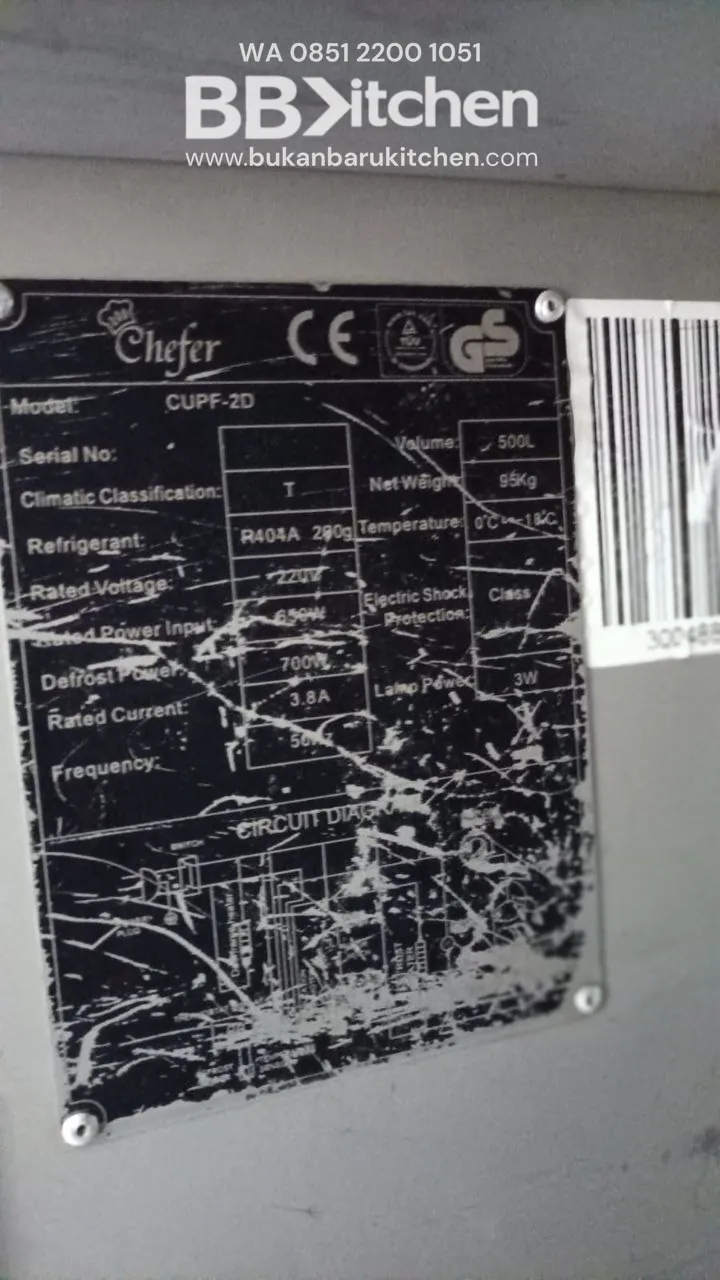 Freezer 2 Pintu Chefer Kapasitas 500L - Upright - Image 6
