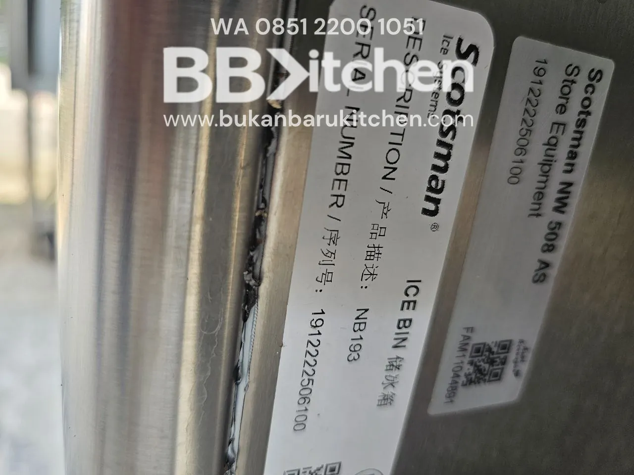 Ice Maker Scotsman Model NW 508 AS OX Kapasitas 155-200 kg per 24 Jam - Image 4