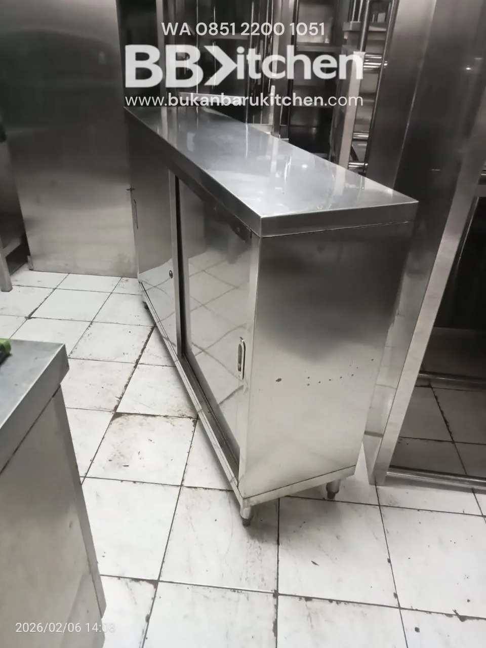 Kabinet Pintu Sliding Stainless Steel 137x35x90 - Image 2