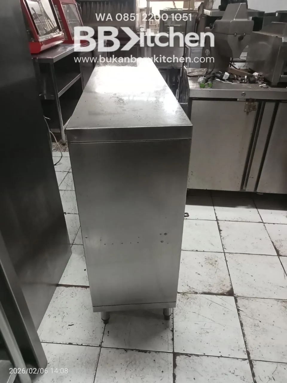 Kabinet Pintu Sliding Stainless Steel 137x35x90 - Image 3