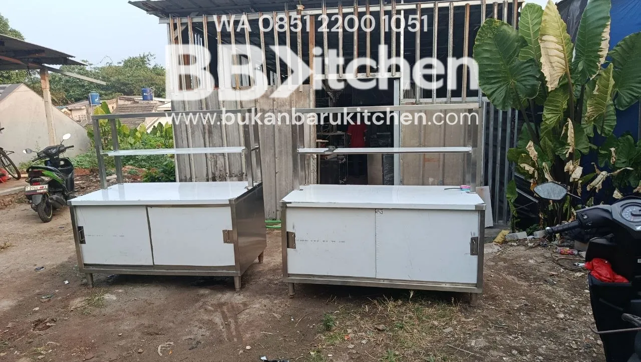 Kabinet Pintu Sliding Stainless Steel 150x75x80 - Image 2