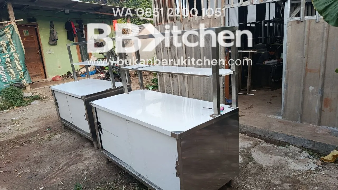 Kabinet Pintu Sliding Stainless Steel 150x75x80 - Image 3
