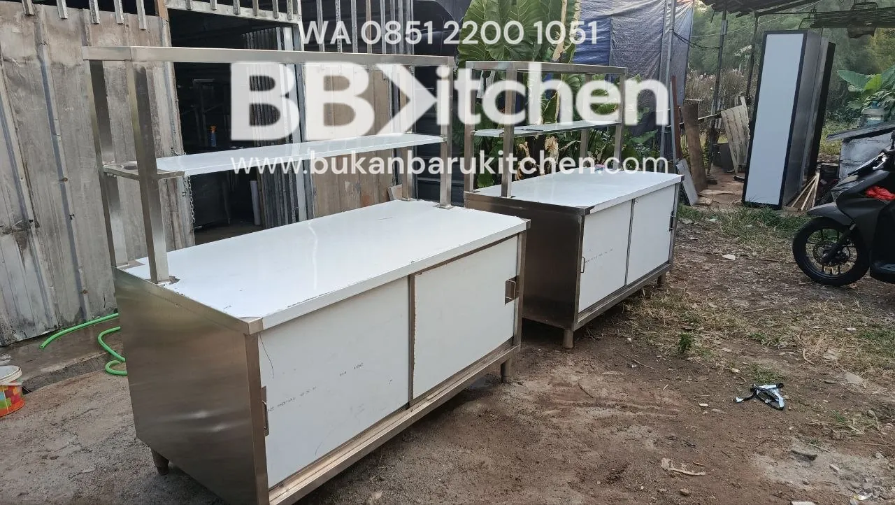 Kabinet Pintu Sliding Stainless Steel 150x75x80 - Image 4