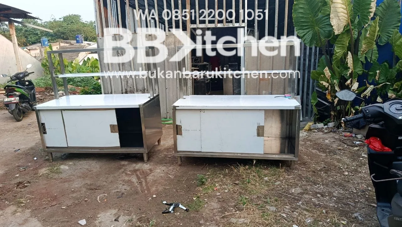 Kabinet Pintu Sliding Stainless Steel 150x75x80 - Image 5
