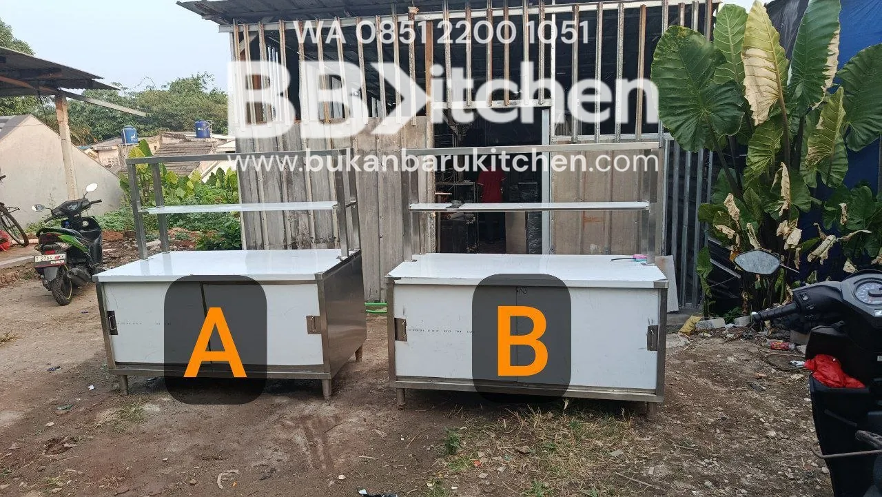 Kabinet Pintu Sliding Stainless Steel 150x75x80