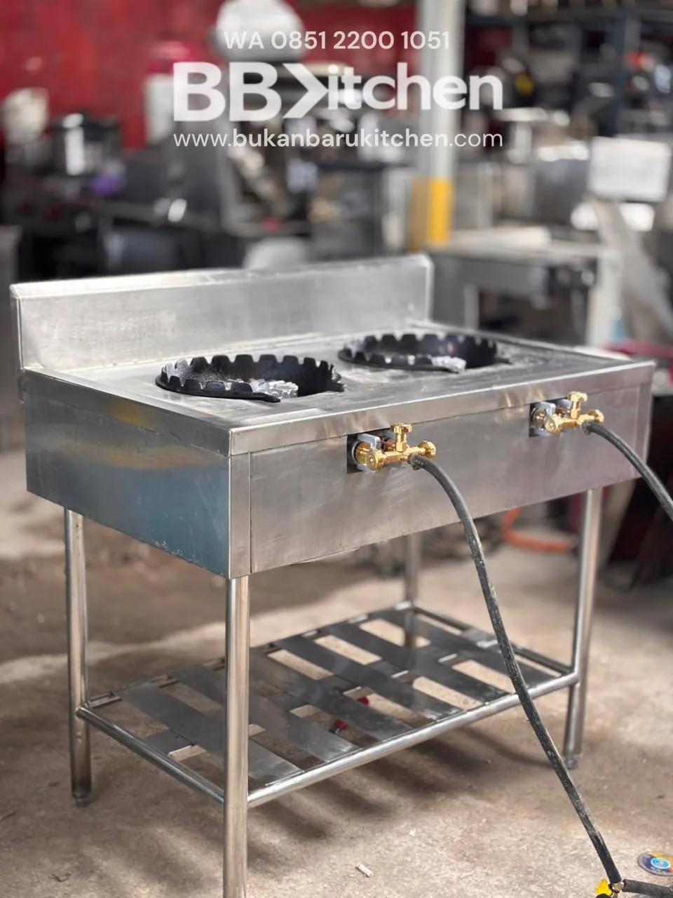 Kompor 2 Tungku High Pressure Ukuran 100x62x83 - Image 2