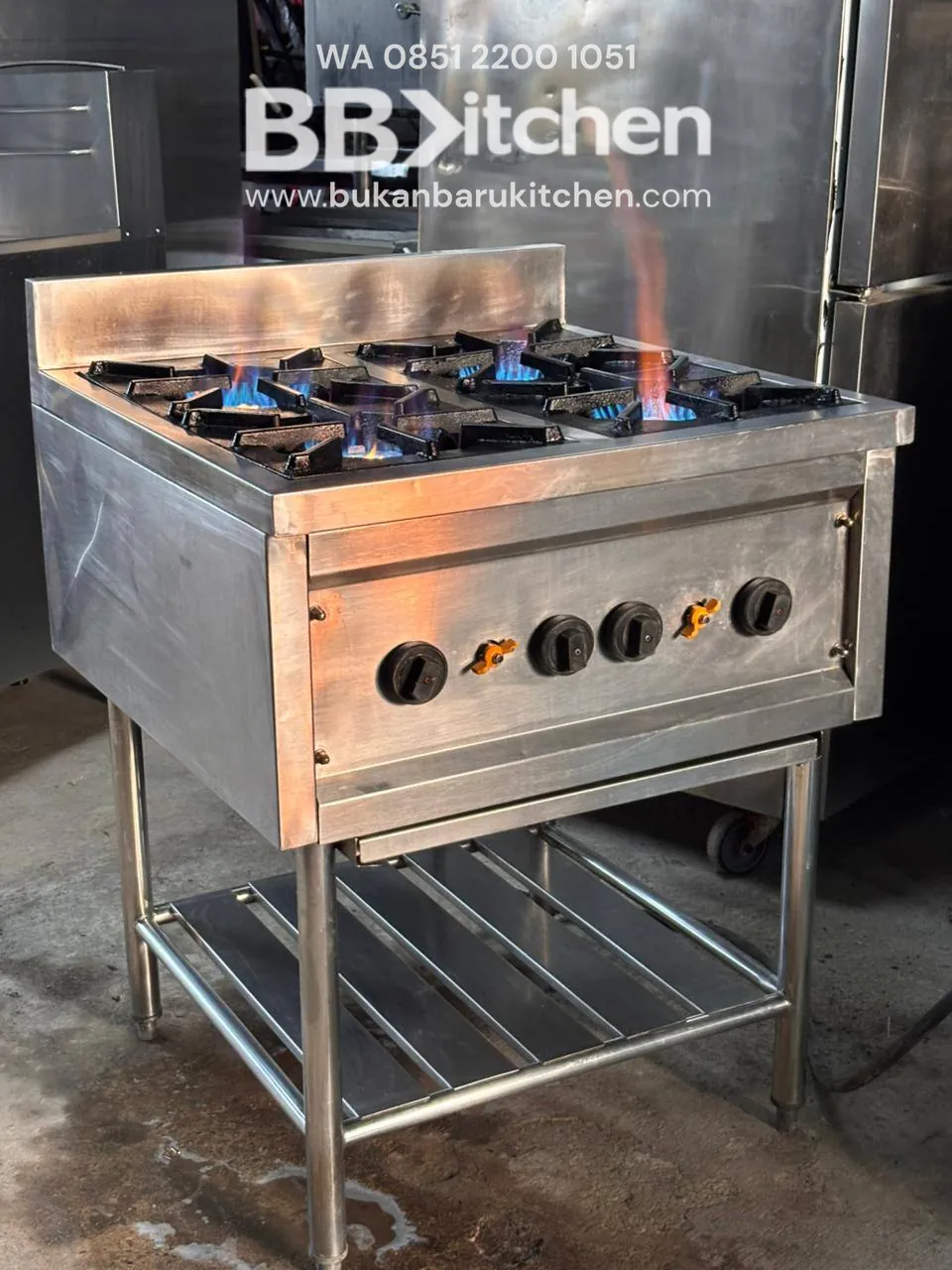 Kompor 4 Tungku 70x70x85 High Pressure