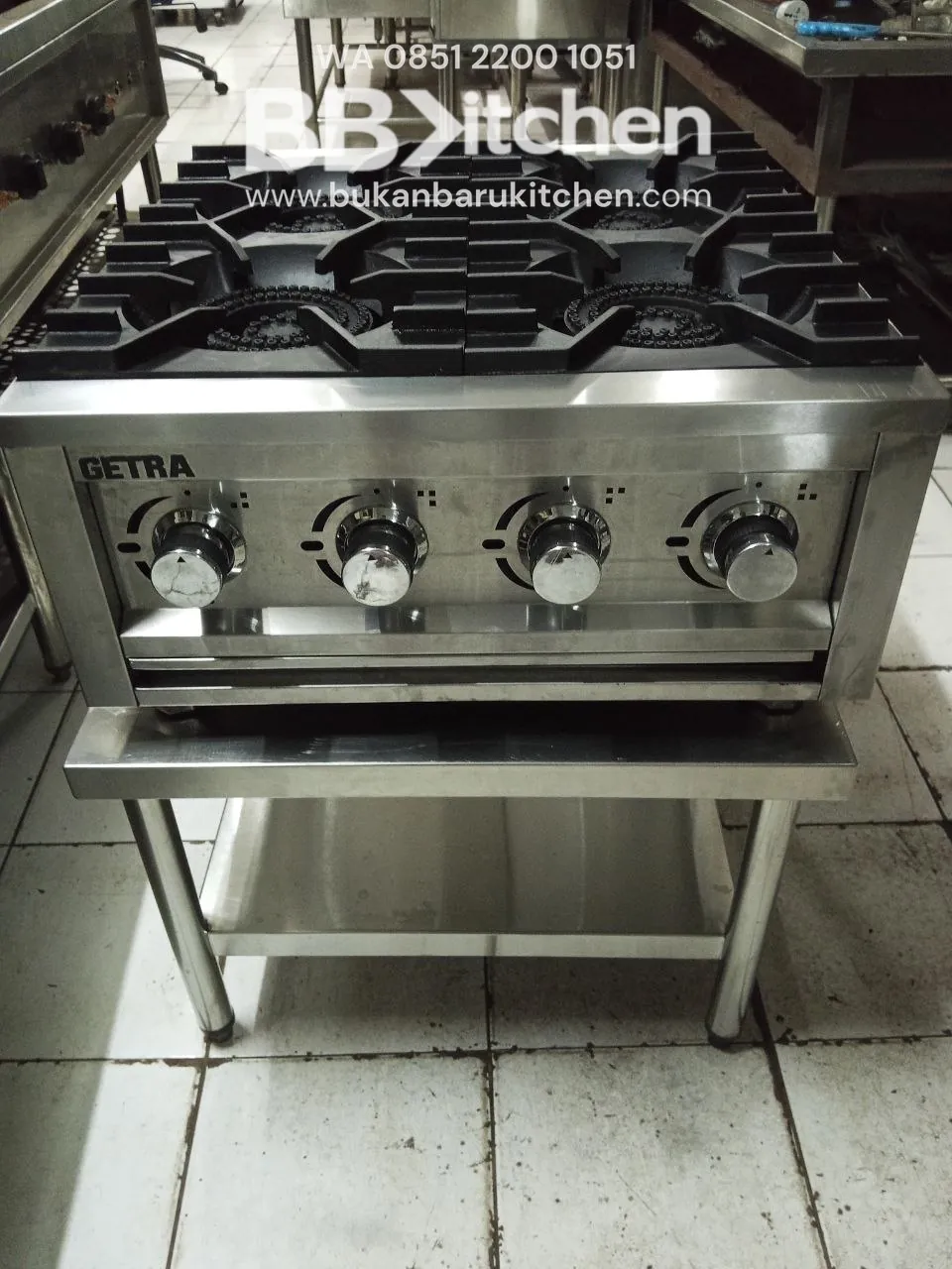 Kompor 4 Tungku Loow Pressure Ukuran 62x72x75 cm