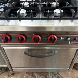 Kompor 4 Tungku Low Pressure dengan Oven 70x70x85