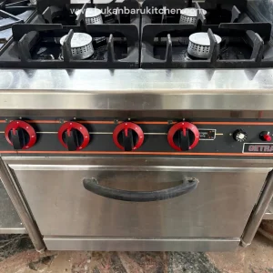 Kompor 4 Tungku Low Pressure + Oven Ukuran 70x70x85