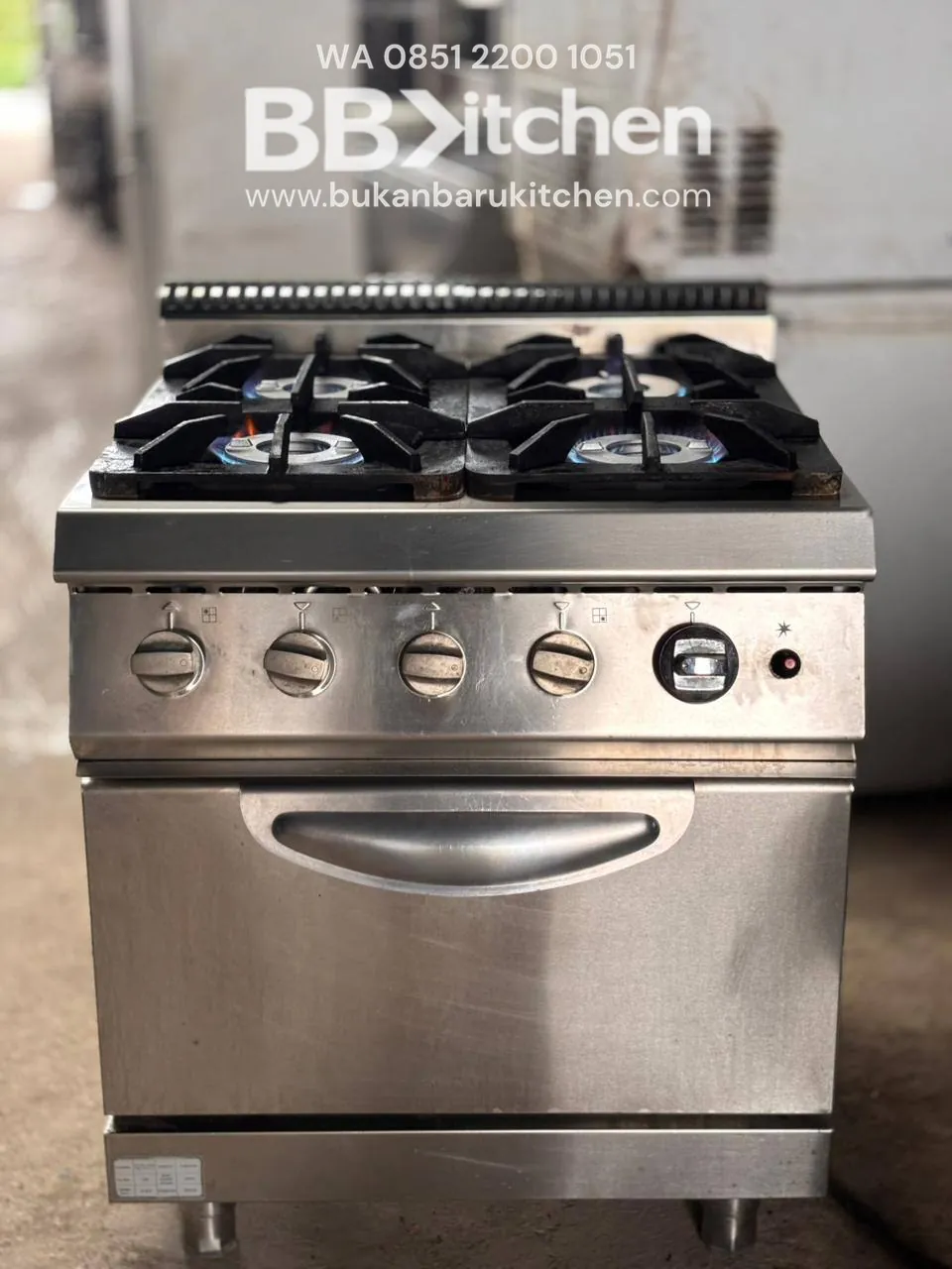 Kompor 4 Tungku Plus Oven Model E-RQB-700 70x70x93 - Image 2