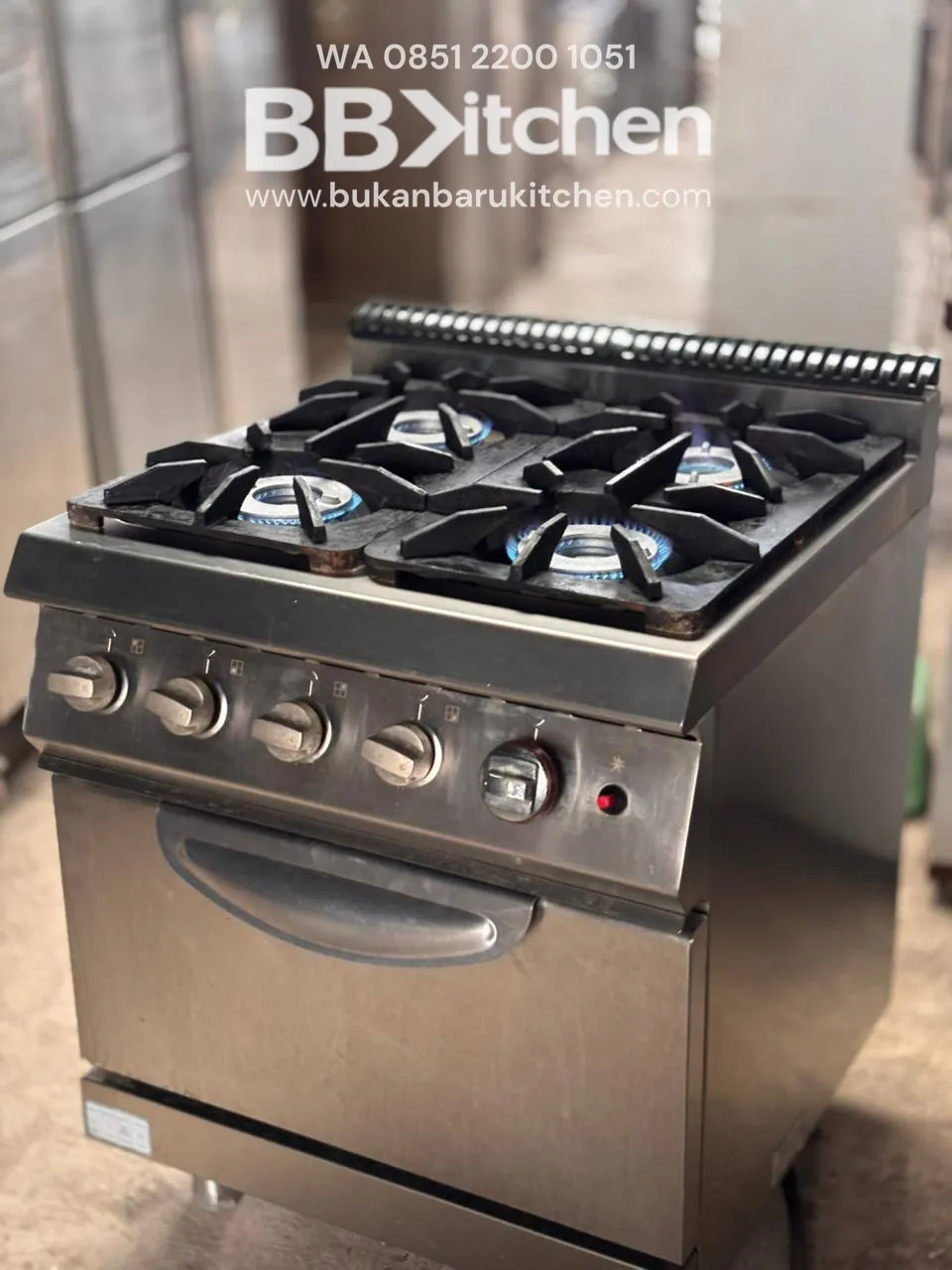 Kompor 4 Tungku Plus Oven Model E-RQB-700 70x70x93 - Image 3