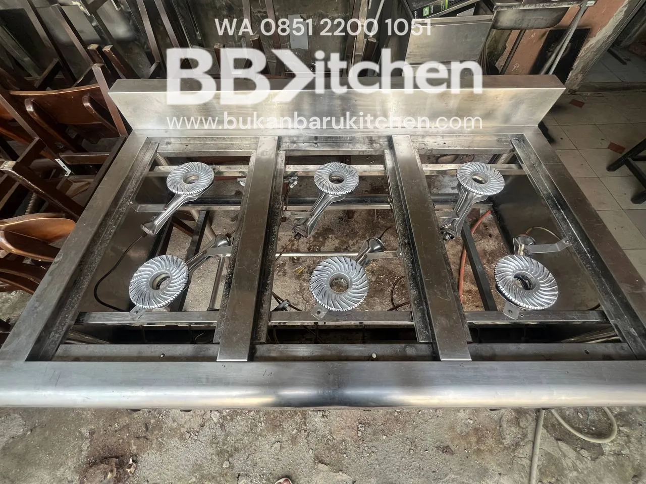 Kompor 6 Tungku High Pressure Crown Ukuran 110x70x85 - Image 3
