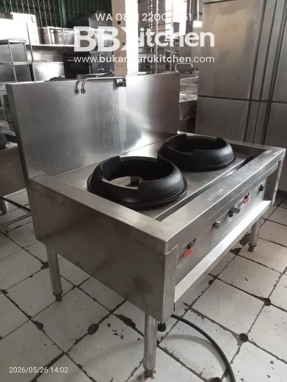 Kompor Kwalirange 2 Tungku High Pressure Ukuran 120x80x75 - Image 2