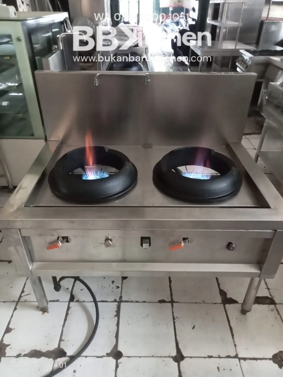 Kompor Kwalirange 2 Tungku High Pressure Ukuran 120x80x75