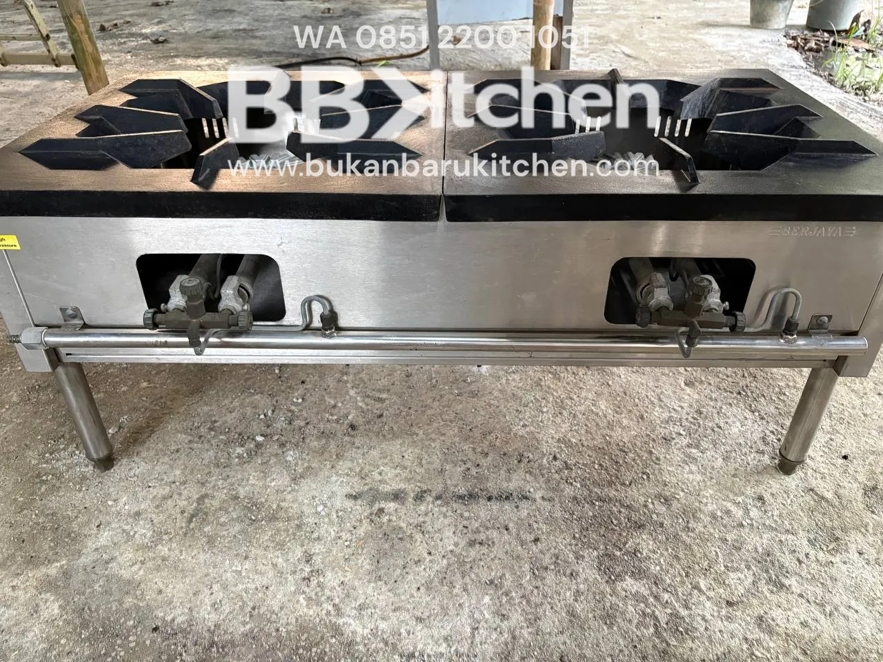 Kompor Stokpot 2 Tungku Berjaya Ukuran 120x60x50