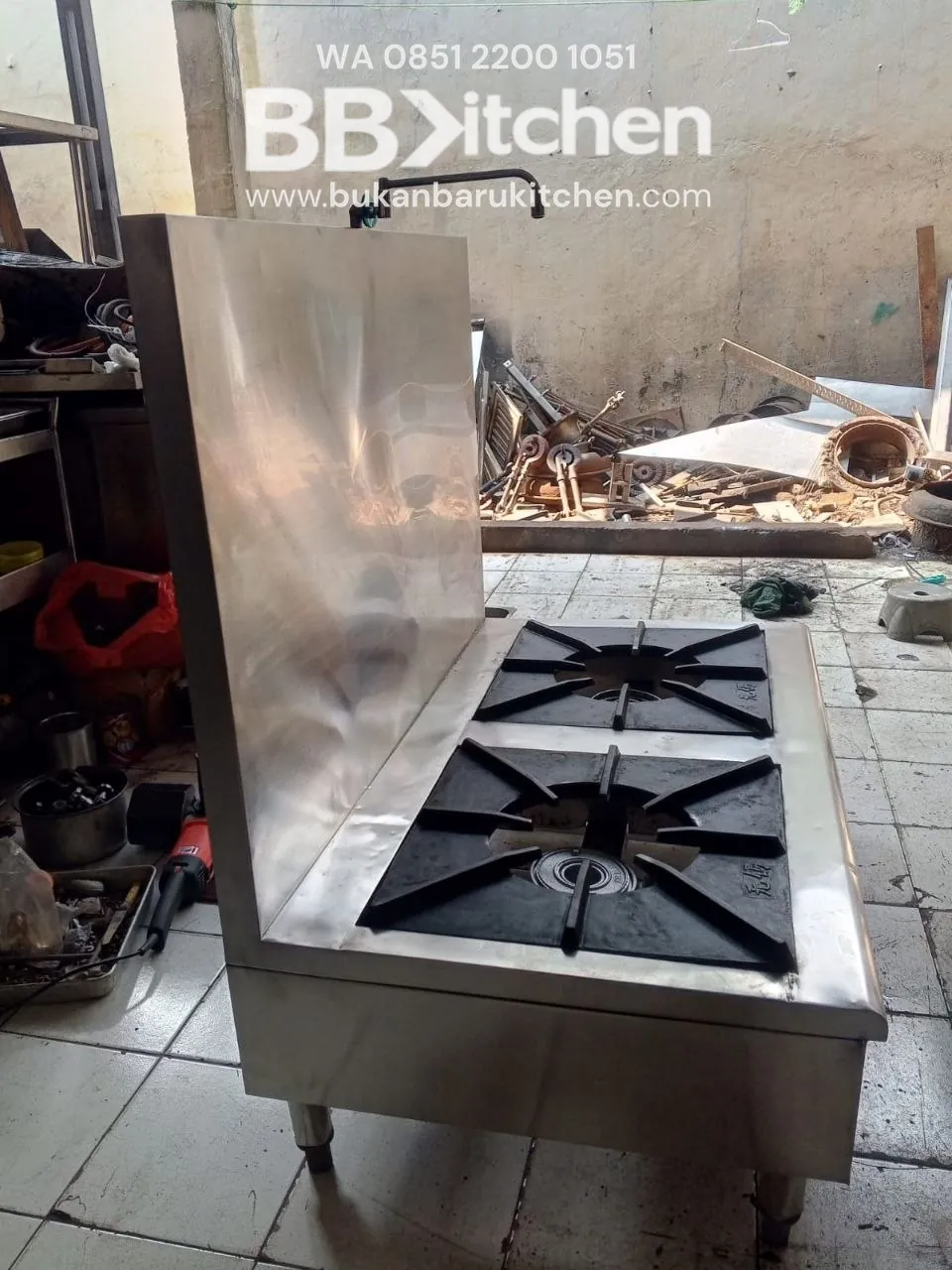 Kompor Stokpot 2 Tungku High Pressure Ukuran 120x75x40 - Image 4