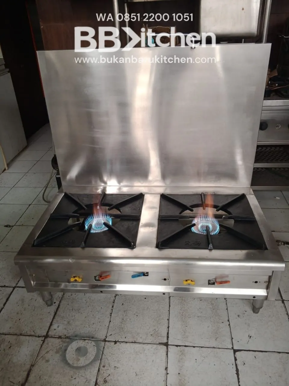 Kompor Stokpot 2 Tungku High Pressure Ukuran 120x75x40