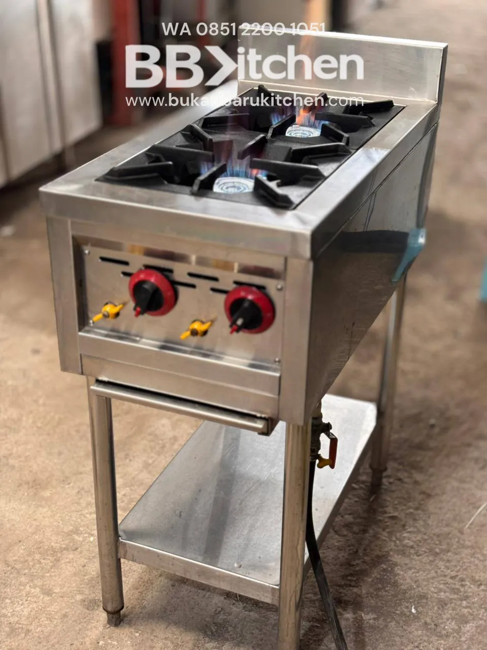 Kompor Stove 2 Tungku High Pressure Ukuran 40x75x85 - Image 3