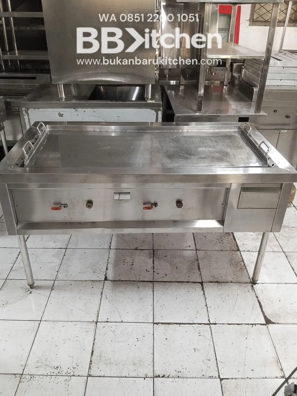 Kompor Tepanyaki Ukuran 140x76x80 cm Full Stainless Steel