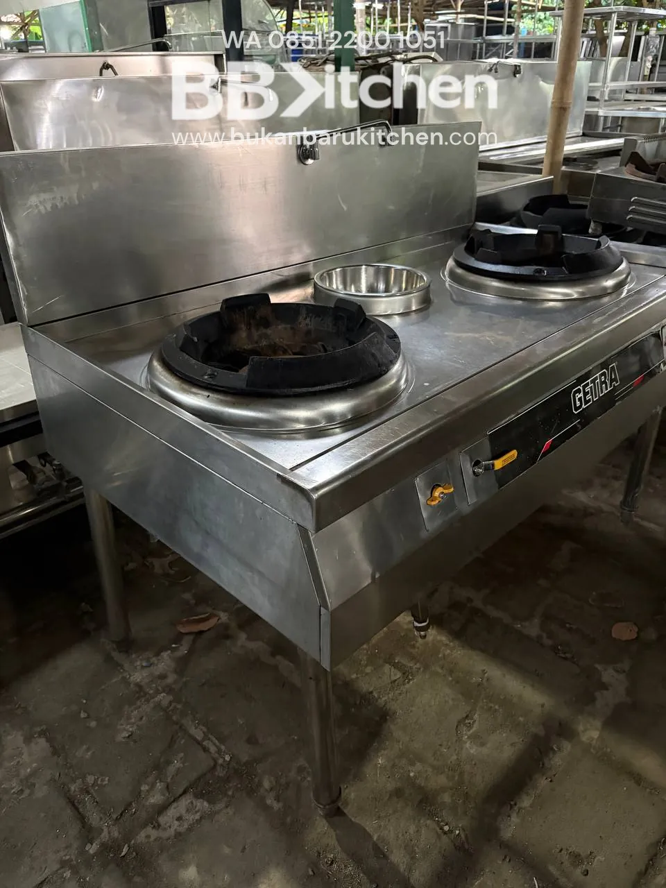 Kompor Wok 2 Tungku High Pressure Ukuran 140x80x80 - Image 2