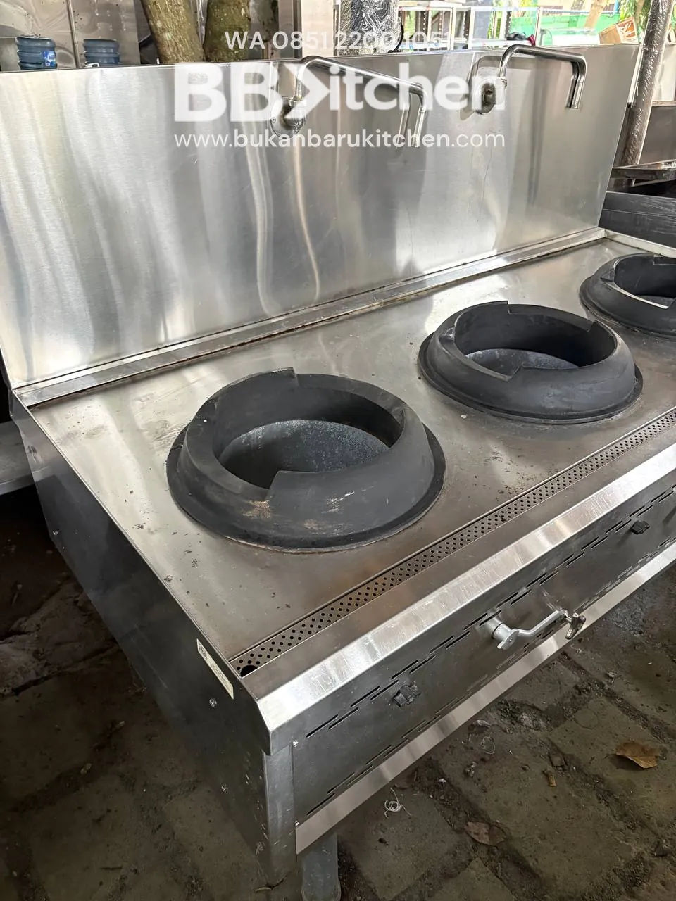 Kompor Wok 3 Tungku Ukuran 180x90x80 - Image 3