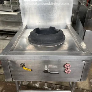 Kompor Wok Kuali Range 1 Tungku Ukuran 75x90x80