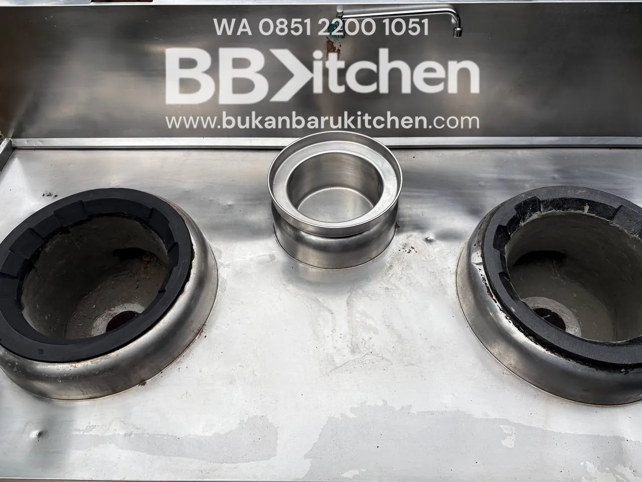 Kompor Wok Kuali Range 2 Tungku High Pressure Ukuran 200x120x75 - Image 2