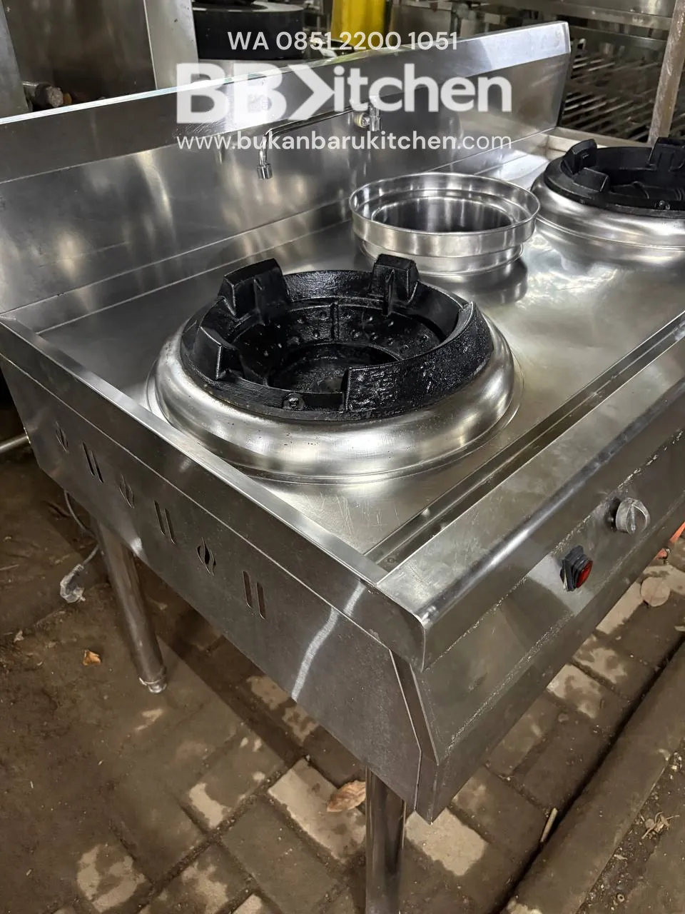 Kompor Wok Kwalirange 2 Tungku Ukuran 140x80x85 - Image 2