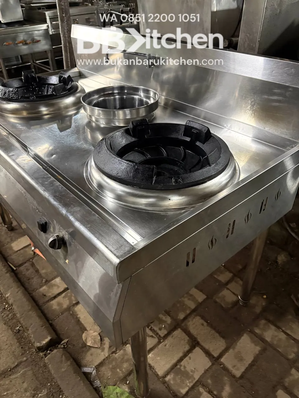 Kompor Wok Kwalirange 2 Tungku Ukuran 140x80x85 - Image 3