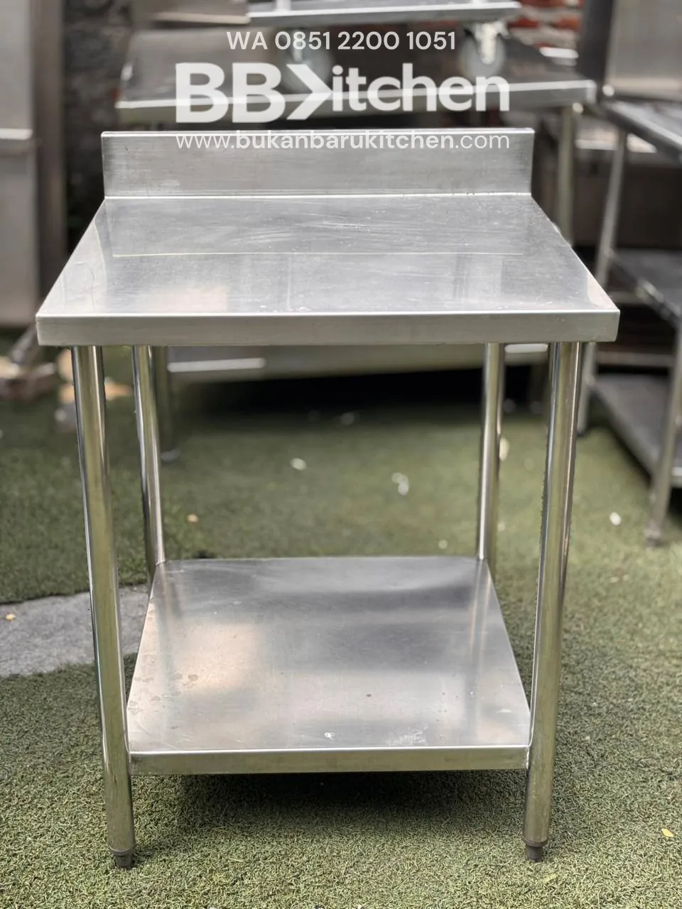Meja 2 Susun Backplash Ukuran 70x70x85 - Image 2