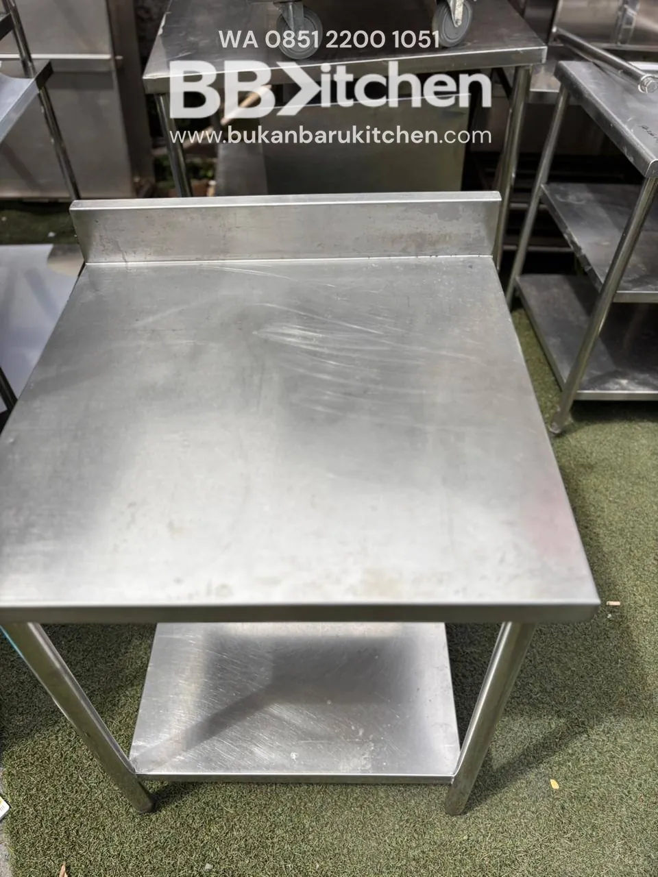 Meja 2 Susun Backplash Ukuran 70x70x85 - Image 3