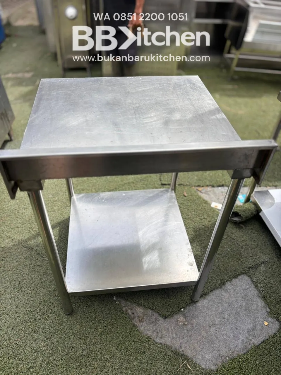 Meja 2 Susun Backplash Ukuran 70x70x85 - Image 4
